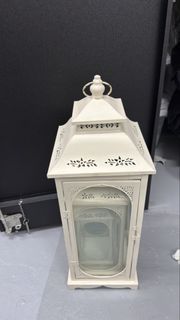 Set of 3 White Metal Candle Holders