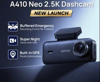 🚘 70Mai Dash Cams A410Neo (2.5K Front/FHD Rear), ADAS, GPS, Parking Mode) Supercapacitor | External Battery | Dashcam | Car dashcam | Car camera | 5 Star Google Review | Honest Advise | Car Accessories | Promotions