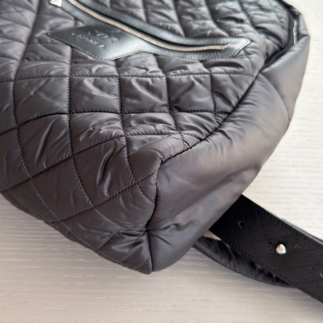 Chanel Coco Cocoon Backpack Small Quilted nylon Black Silver hardware (Category: Bags & Wallets) located in Singapore. Submitted by yasfinds (Listing ID 1456460908, Image 6). Description: Chanel Coco Cocoon Backpack Excellent condition Small L28 H35 D11cm Quilted nylon Black Silver hardware Series 20 (year 2014-2015) Comes with dust bag only F1708 Whats App: Kai @ +65 98263475.