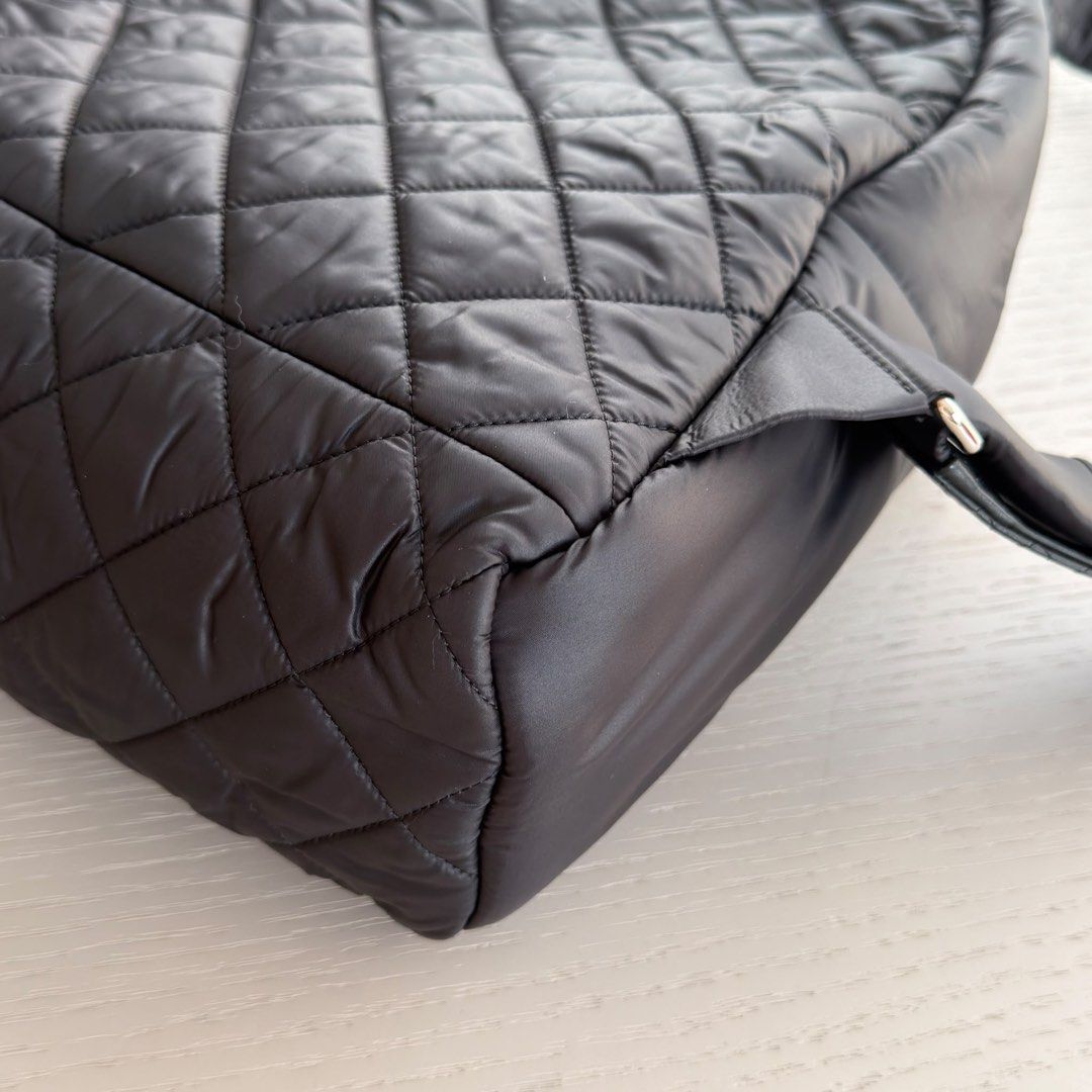 Chanel Coco Cocoon Backpack Small Quilted nylon Black Silver hardware (Category: Bags & Wallets) located in Singapore. Submitted by yasfinds (Listing ID 1456460908, Image 8). Description: Chanel Coco Cocoon Backpack Excellent condition Small L28 H35 D11cm Quilted nylon Black Silver hardware Series 20 (year 2014-2015) Comes with dust bag only F1708 Whats App: Kai @ +65 98263475.