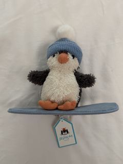 Jellycat snowboarding peanut penguin