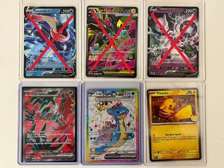 Yveltal ex 105,Lapras ex 158,Pikachu 051 card