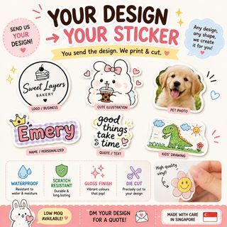 Custom Stickers | Personalised Name Stickers | Waterproof Vinyl