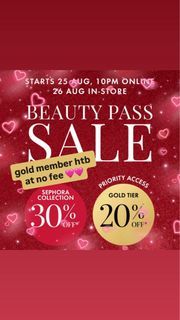 HTB Sephora Sale 20% Off Gold Member YIPPEEE