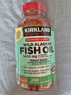 Kirkland Signature Wild Alaskan Fish Oil 1400mg 230 Softgels