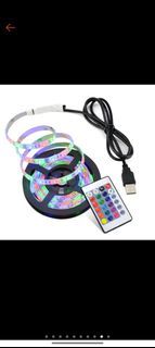 LED Strip Light Lamp 5050 USB RGB DC 5V TV Desktop PC Backlight Flexible Lights Lampu Decoration  With Remote Control 2M 3M 4M 5M