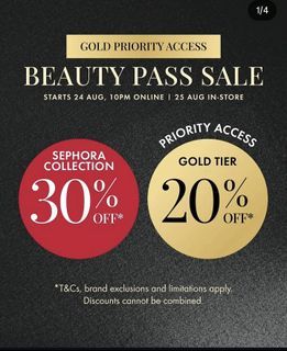 Sephora Gold Member Access -Beauty Pass Sales