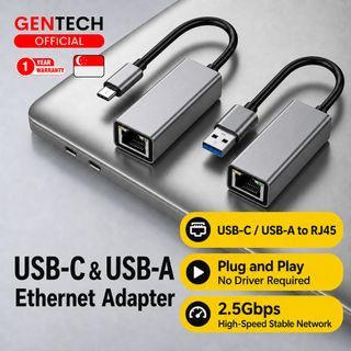 SG USB 3.0 to Ethernet Adapter RJ45 Lan 2500Mbps Network Cable Converter Network Card For PC Laptop Macbook