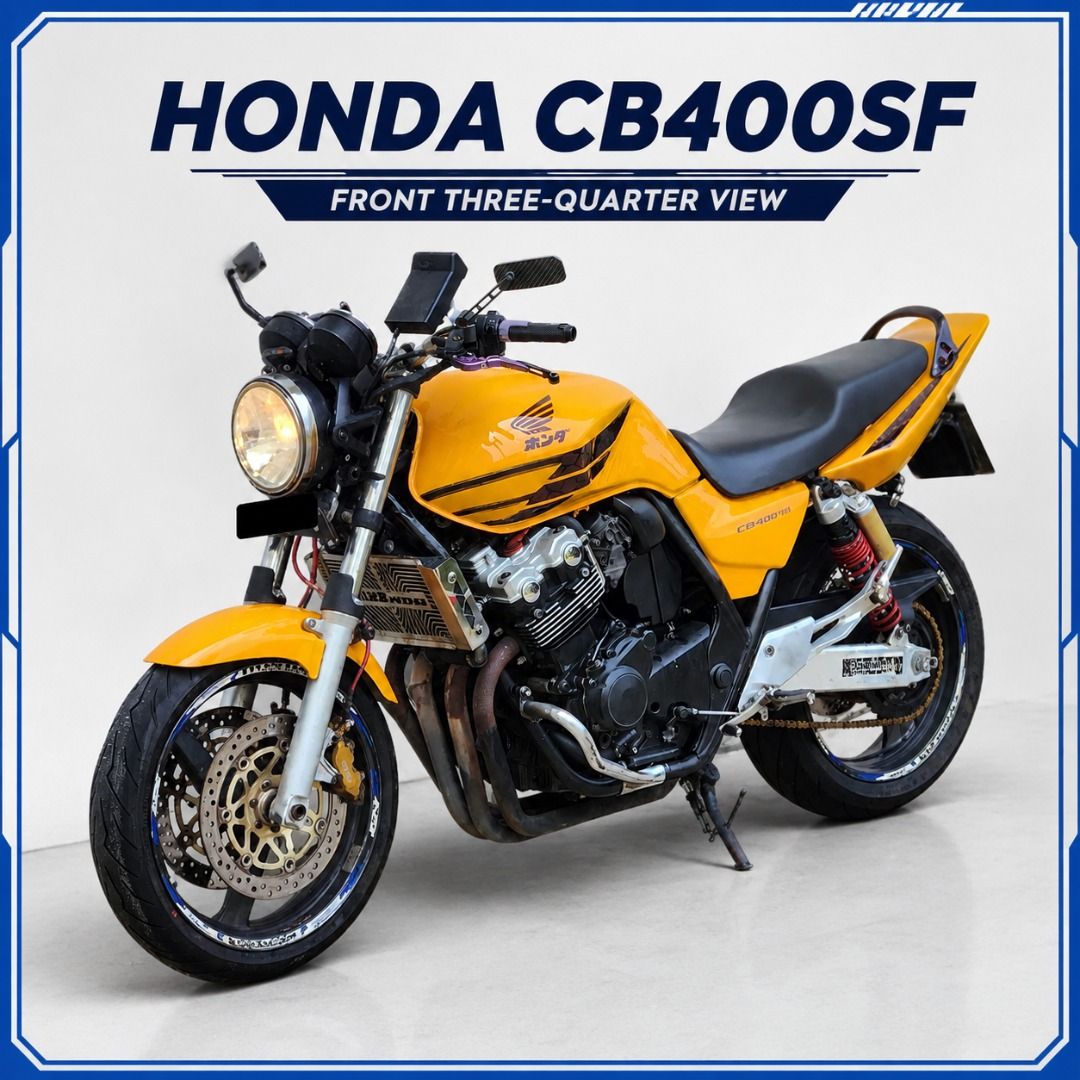 𝘾𝙃𝙀𝘼𝙋 HONDA CB400 USED SUPER FOUR S4 VTEC 3 SPEC 3 YOSHIMURA CLASS 2A MOTORCYCLE MOTORBIKE KM PLUS MOTO MOTOR MOTORING PIT STOP SHOP SERVICING TYRE KMPLUSMOTOR WOODLANDS E9 PREMIUM GP FY4 (Category: Class 2A) located in Singapore. Submitted by kmplusmotor (Listing ID 1457040874, Image 4). Description: 𝘾𝙃𝙀𝘼𝙋 HONDA CB400 USED SUPER FOUR S4 VTEC 3 SPEC 3 YOSHIMURA CLASS 2A MOTORCYCLE MOTORBIKE KM PLUS MOTO MOTOR MOTORING PIT STOP SHOP SERV