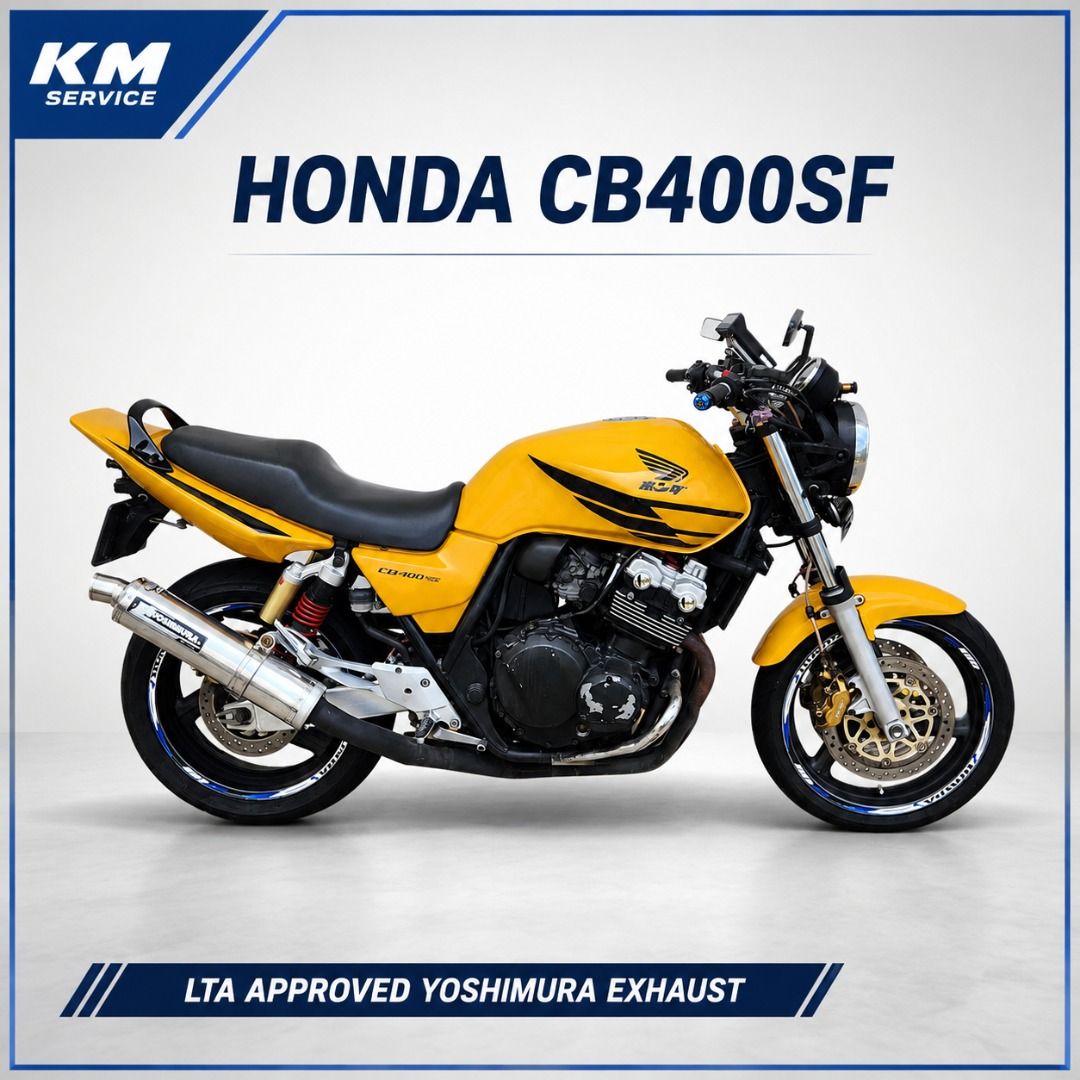 𝘾𝙃𝙀𝘼𝙋 HONDA CB400 USED SUPER FOUR S4 VTEC 3 SPEC 3 YOSHIMURA CLASS 2A MOTORCYCLE MOTORBIKE KM PLUS MOTO MOTOR MOTORING PIT STOP SHOP SERVICING TYRE KMPLUSMOTOR WOODLANDS E9 PREMIUM GP FY4 (Category: Class 2A) located in Singapore. Submitted by kmplusmotor (Listing ID 1457040874, Image 5). Description: 𝘾𝙃𝙀𝘼𝙋 HONDA CB400 USED SUPER FOUR S4 VTEC 3 SPEC 3 YOSHIMURA CLASS 2A MOTORCYCLE MOTORBIKE KM PLUS MOTO MOTOR MOTORING PIT STOP SHOP SERV