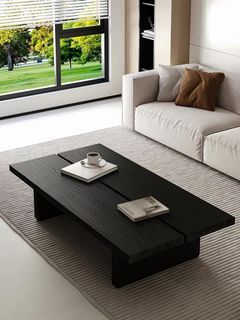 Black Wood Grain Coffee Table wooden 