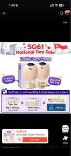 Jevon Baby Double Wearable Breast Pump
