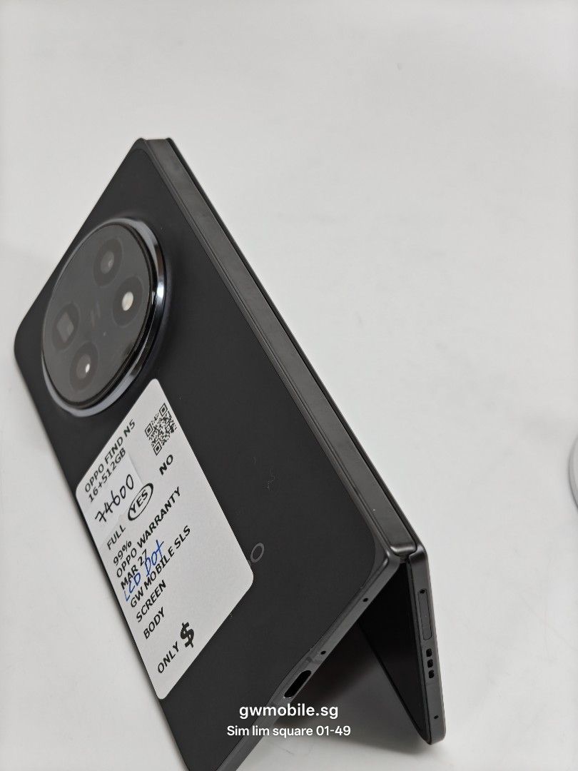 Oppo Find N5 Cosmic Black 512GB (Category: OPPO) located in Singapore. Submitted by gwmobile.sg (Listing ID 1457059683, Image 8). Description: .