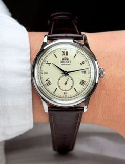 Orient Bambino 38mm Small Seconds RA-AP0105Y Cream / Champagne Automatic Watch