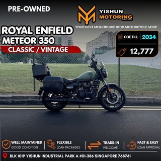 PRE OWNED ROYAL ENFIELD METEOR 350 ( USED UNIT RE METEOR 350 ) ROYAL ENFIELD | METEOR | 350 | CLASSIC CRUISER | CLASS 2A | 350CC | COE 2034