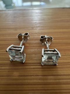 Sterling Silver 4mm Aquamarine Earrings