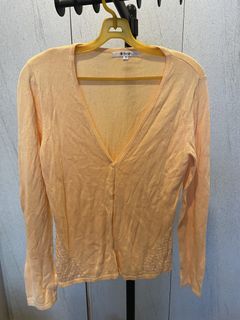 SUZUYA Peach Cardigan with Sequins - Size M
