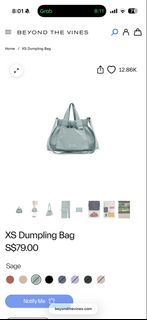 Beyond The Vines XS Dumpling Bag in Sage