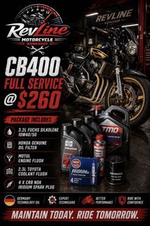 Cb400 spec 3/revo engine oil service