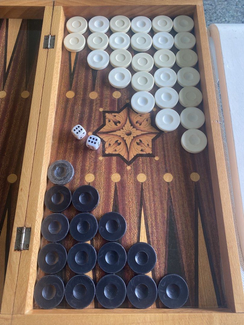 🇬🇷🏛️🇬🇷HANDMADE GREEK 🇬🇷🏛️HANDPAINTED WITH ANCIENT INSPIRED FIGURES 🇬🇷BACKGAMMON⭐️ AUTHENTIC ⭐️ORIGINAL SIZE 🌟TABLE GAME 🌸🔥🌸FOR ALL THE FAMILY🔥❤️🔥 (Category: Board Games & Puzzles) located in Singapore. Submitted by stoneroses1999 (Listing ID 1457245442, Image 2). Description: Katong or post 10$ Bought in greece all wooden acacia wood handmade. What u see is what u get, Including dices and poulia. .