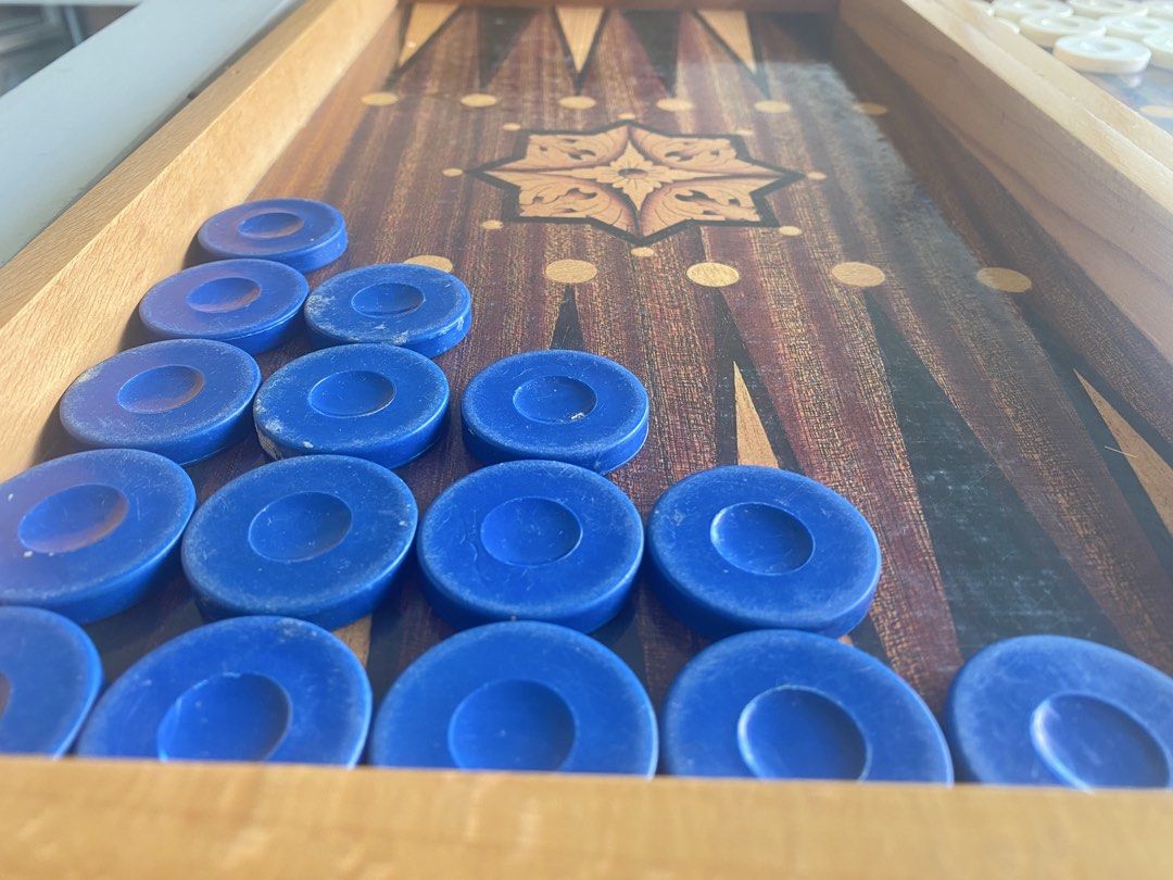 🇬🇷🏛️🇬🇷HANDMADE GREEK 🇬🇷🏛️HANDPAINTED WITH ANCIENT INSPIRED FIGURES 🇬🇷BACKGAMMON⭐️ AUTHENTIC ⭐️ORIGINAL SIZE 🌟TABLE GAME 🌸🔥🌸FOR ALL THE FAMILY🔥❤️🔥 (Category: Board Games & Puzzles) located in Singapore. Submitted by stoneroses1999 (Listing ID 1457245442, Image 4). Description: Katong or post 10$ Bought in greece all wooden acacia wood handmade. What u see is what u get, Including dices and poulia. .