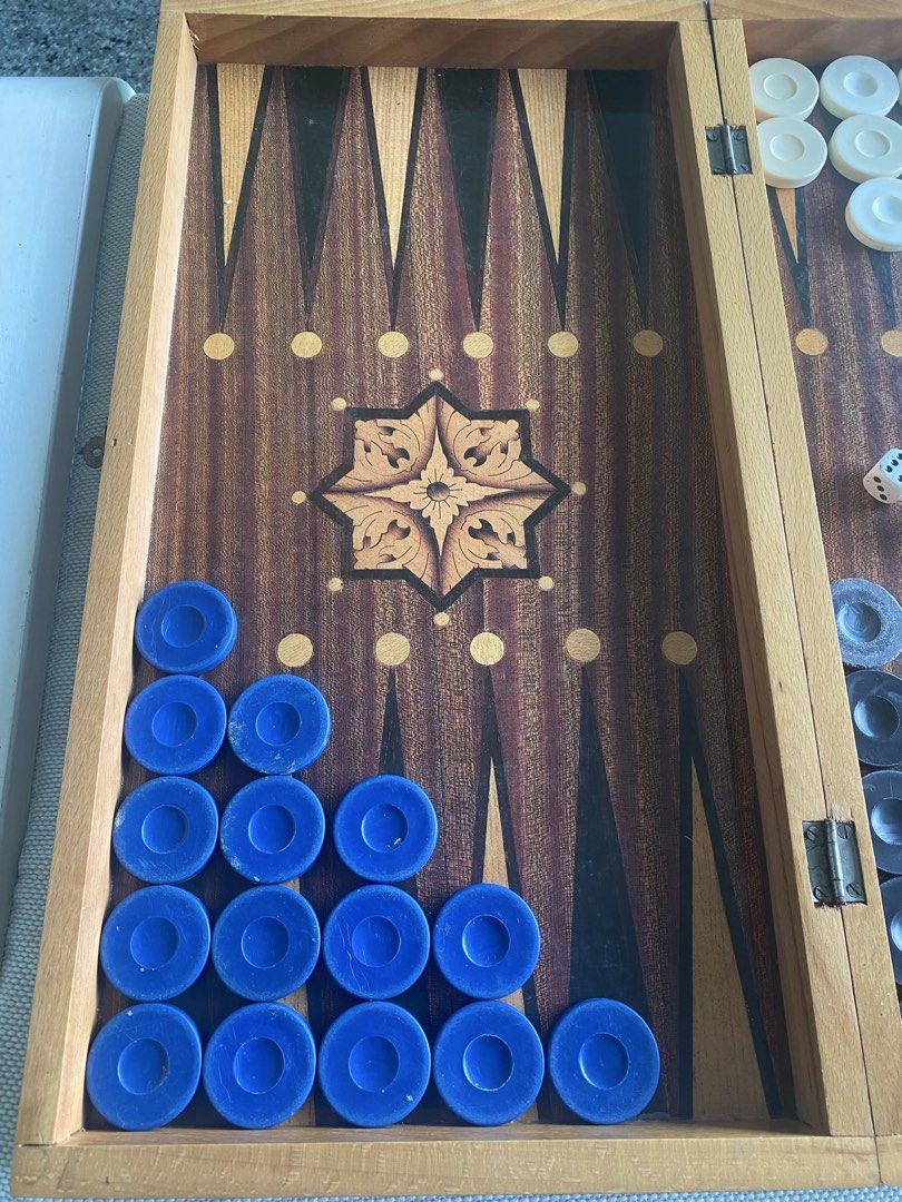 🇬🇷🏛️🇬🇷HANDMADE GREEK 🇬🇷🏛️HANDPAINTED WITH ANCIENT INSPIRED FIGURES 🇬🇷BACKGAMMON⭐️ AUTHENTIC ⭐️ORIGINAL SIZE 🌟TABLE GAME 🌸🔥🌸FOR ALL THE FAMILY🔥❤️🔥 (Category: Board Games & Puzzles) located in Singapore. Submitted by stoneroses1999 (Listing ID 1457245442, Image 3). Description: Katong or post 10$ Bought in greece all wooden acacia wood handmade. What u see is what u get, Including dices and poulia. .