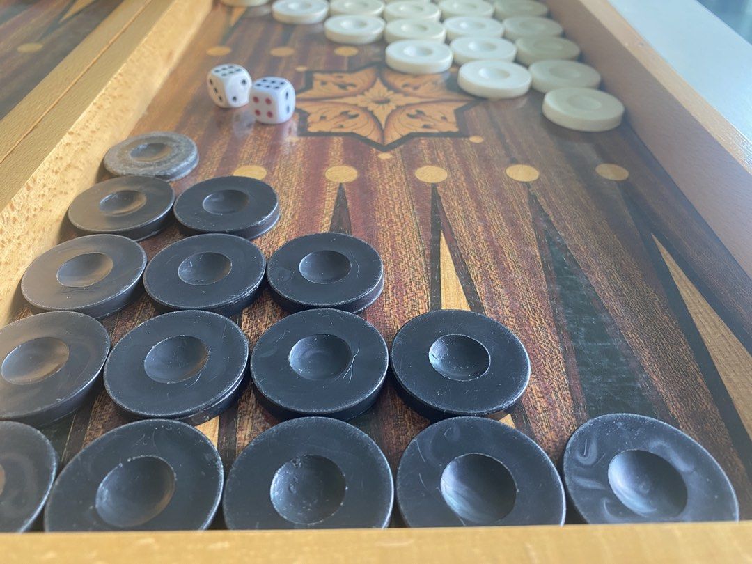 🇬🇷🏛️🇬🇷HANDMADE GREEK 🇬🇷🏛️HANDPAINTED WITH ANCIENT INSPIRED FIGURES 🇬🇷BACKGAMMON⭐️ AUTHENTIC ⭐️ORIGINAL SIZE 🌟TABLE GAME 🌸🔥🌸FOR ALL THE FAMILY🔥❤️🔥 (Category: Board Games & Puzzles) located in Singapore. Submitted by stoneroses1999 (Listing ID 1457245442, Image 6). Description: Katong or post 10$ Bought in greece all wooden acacia wood handmade. What u see is what u get, Including dices and poulia. .