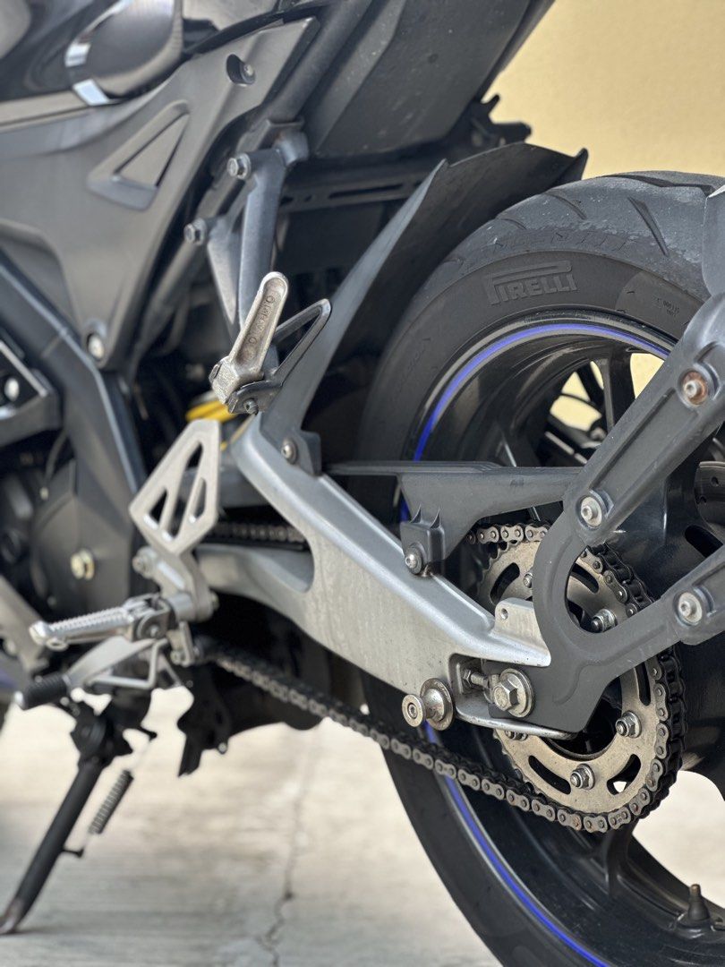 CHEAPEST YAMAHA R15M V4 COE 2033 | R15V2 R15V3 CBR150 2B SPORTS BIKE (Category: Class 2B) located in Singapore. Submitted by creation.motorworld (Listing ID 1457476975, Image 6). Description: PRE OWNED BIKE $11,500 YAMAHA R15M V4 COE MAY 2033 (Renewable) Mileage 44,000km ++ Original Mileage. Full Stock. Wear & Tear Replaced. Lowest Depreciation. New Tyres. Great Paintwork. Full Serviced. Plastic Parts Condition Tip Top ! 💯% transparency to provi