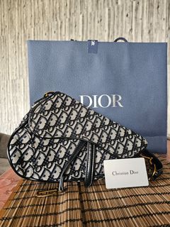 Christian Dior Saddle Bag Oblique Canvas