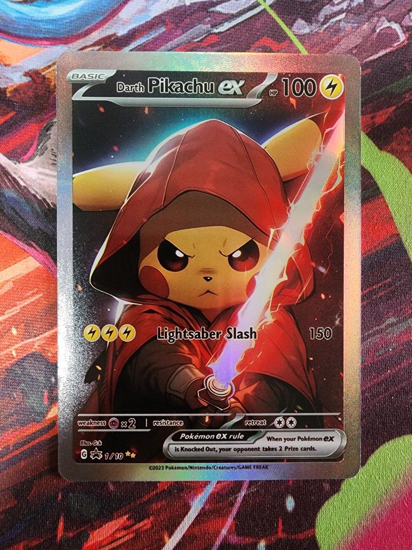 CUSTOM-FAN, Darth Pikachu EX (Category: Raw Cards) located in Singapore. Submitted by topclass_2024 (Listing ID 1457431862, Image 1). Description: .