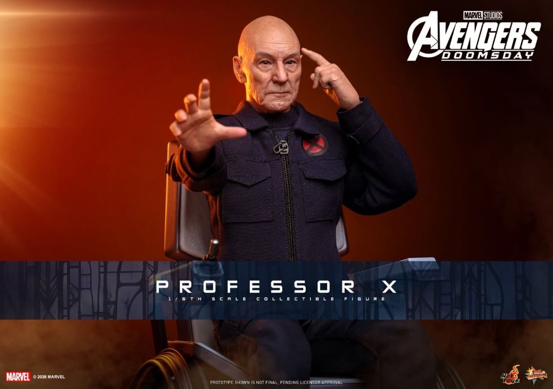 Hot Toys Movie Masterpiece Series MMS917 - Avengers: Doomsday - Professor X (Category: Toy Figures) located in Singapore. Submitted by focobyco (Listing ID 1457473981, Image 1). Description: Preorder Closing 20-09-2026 Hot Toys Movie Masterpiece Series MMS917 - Avengers: Doomsday - Professor X Price: $295 Deposit: $100 ETA: 4th Quarter 2027.