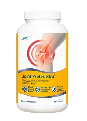LAC Joint Protec Xtra Glucosamine Chondroitin MSM HA 240 Caplets (Category: Vitamins & Supplements) located in Singapore. Submitted by feiken (Listing ID 1457404138, Image 1). Description: - LAC Joint Protec Xtra - 240 caplets per bottle - Contains Glucosamine, Chondroitin, MSM, and HA - Supports joint health - Improves mobility and flexibility - Promotes healthy cartilage - Clinical strength dosage Expired 03/2029.