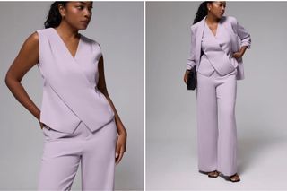 Love Bonito LB Mae Tailored Crossover Top in Dusty Lavender