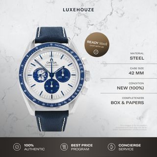 New Jul 2026 Omega Speedmaster Anniversary 31032425002001 310.32.42.50.02.001 Snoopy Silver Dial