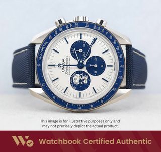 New Omega Speedmaster Snoopy Strap 310.32.42.50.02.001 Silver & Blue Dial A7075 Apr 2026