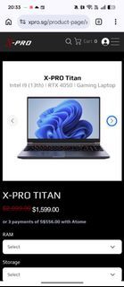 X-PRO Titan Gaming Laptop Intel i9 RTX 4050(Brand New)