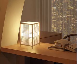 Bamboo Weaving Bamboo Handicrafts Minimalist Bedroom Study Desk Small Book Lamp Bedside Table Desk Lamp Japanese Book Lamp