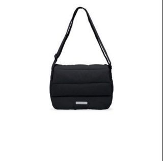 Beyond The Vines Black Puffer Crossbody Bag