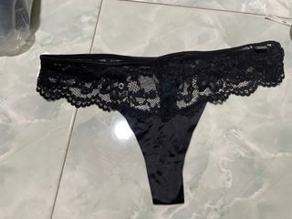 Brand new black xoxo gstring thongs uk L
