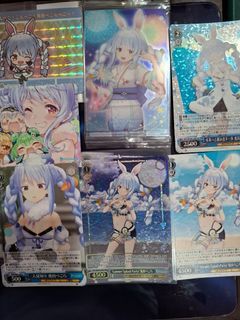 Hololive Usada Pekora Merch Weiss Schwarz TCG Badge Mini Files Postcard merch and hunt avail