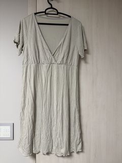 Korean Shirring V neck night dress