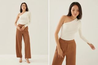 Love Bonito LB Isbeth Asymmetric Knit Toga Top White