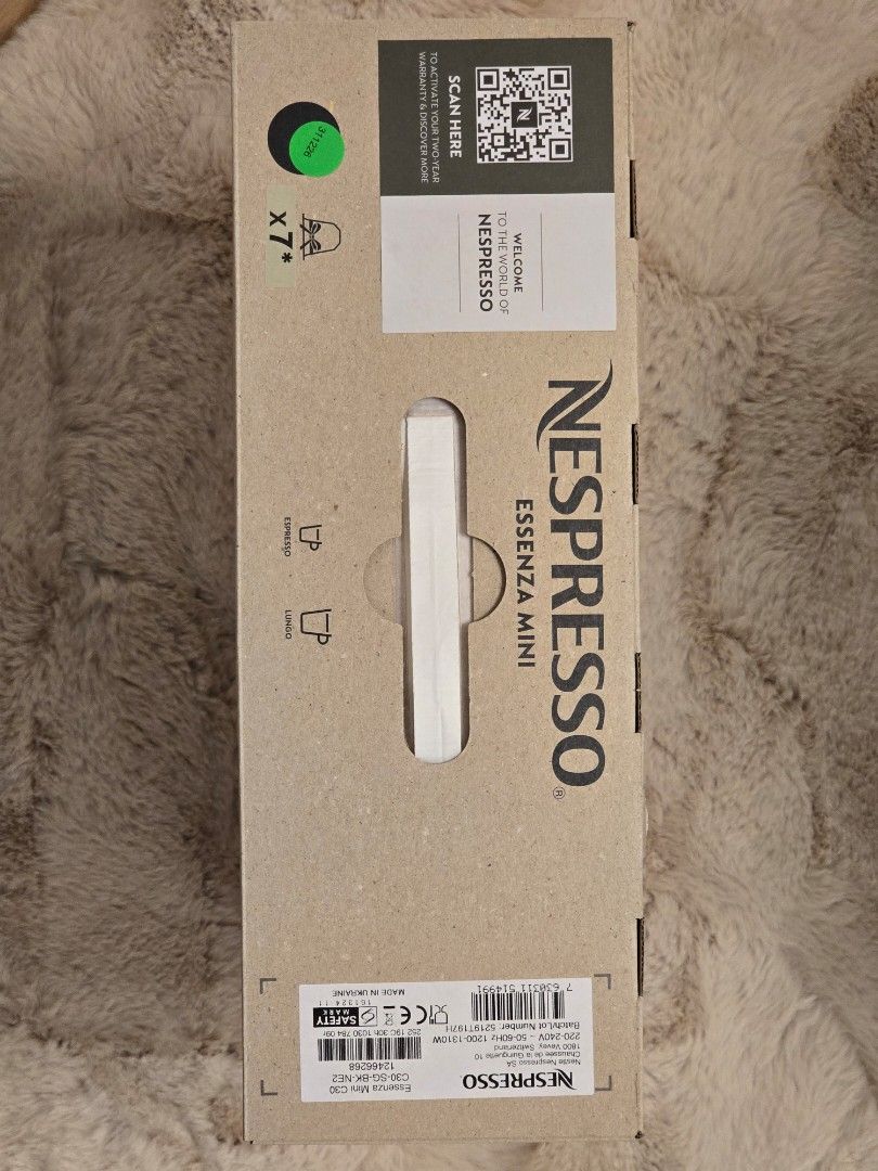 Nespresso Essenza Mini Coffee Machine (Category: Coffee Machines & Makers) located in Singapore. Submitted by YDNEW (Listing ID 1457669008, Image 3). Description: - Nespresso Essenza Mini Coffee Machine - Brews Espresso and Lungo - Compact and Space-Saving Design - Eco Mode (3 mins) - Includes 7 Nespresso Capsules - Quick and Easy to Use - Simple to Clean - Ideal for Fast Home Caffeine Fix Self collection @ Dairy Farm Mall.