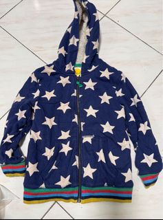 Winter Mini Boden Star Print Zip-Up Hoodie 6-7Y