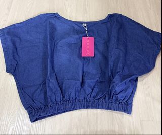 Denim crop top - free size