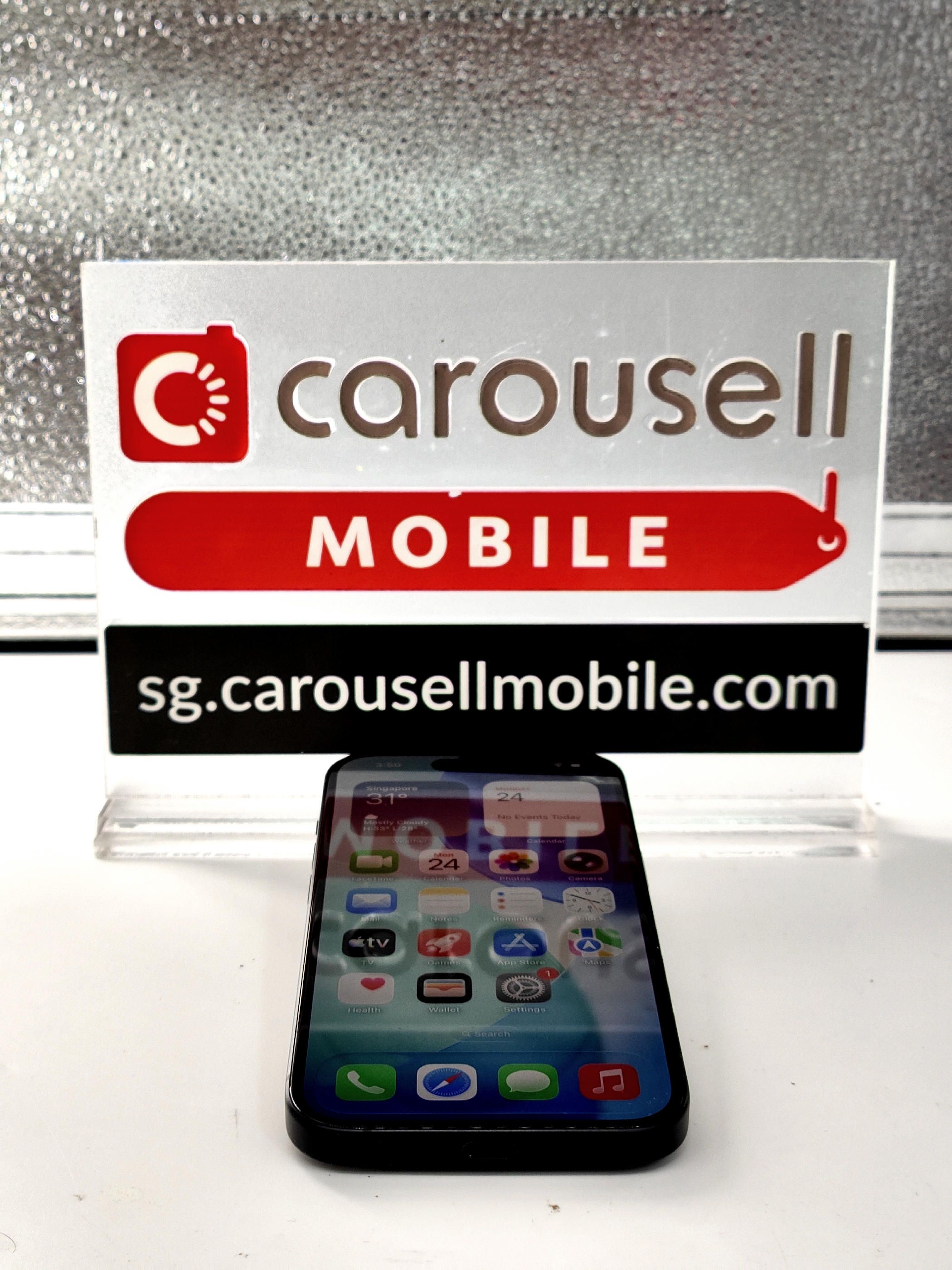 iPhone 15 Black 128GB (Category: iPhone 15 Series) located in Singapore. Submitted by carousellmobile (Listing ID 1457723401, Image 2). Description: .