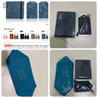Passport Holder with RFID Blocking , Luggage Tag and Toiletries organizer Take all for $10