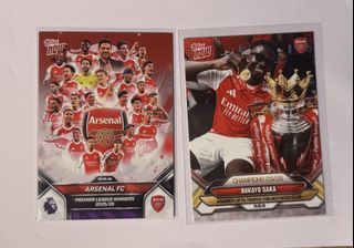 Topps now Arsenal FC Bukayo Saka PL 2025/26 card