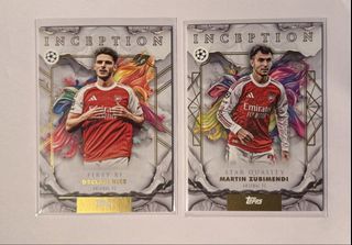 Topps Rice Zubimendi Arsenal Set card