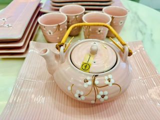 Villa Homewares Pink Cherry Blossom Tea Set
